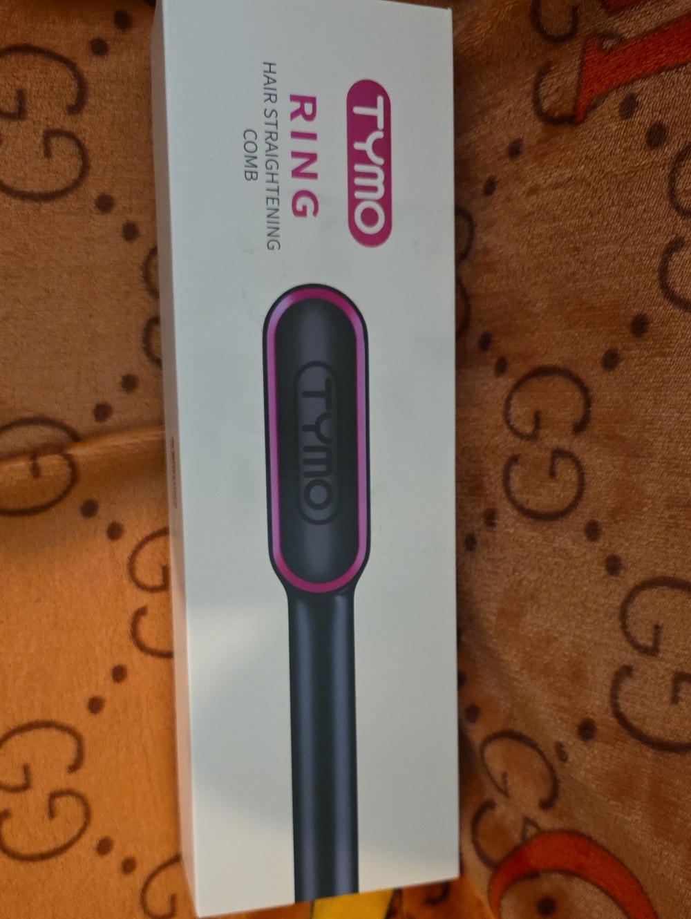 Tymo Ring Hair Straightening Comb - Black and Pink